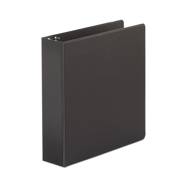 UNV34401 Universal Economy Non-View 3-Ring Binder, 2" Capacity, Round Ring, Black