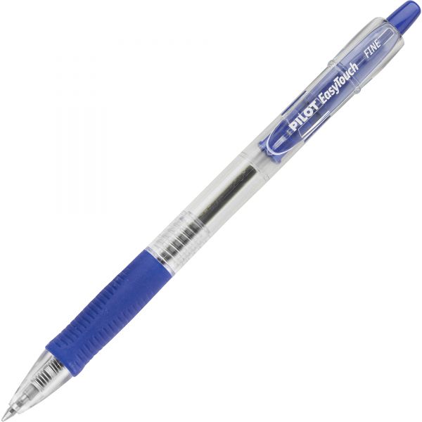 PIL32211 Pilot EasyTouch Retractable Ball Point Pen, Blue Ink, .7mm, Dozen