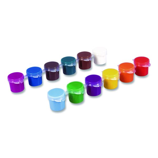 Cra-Z-Art Washable Kids' Paint Set, with Artist Brush, 12 Assorted