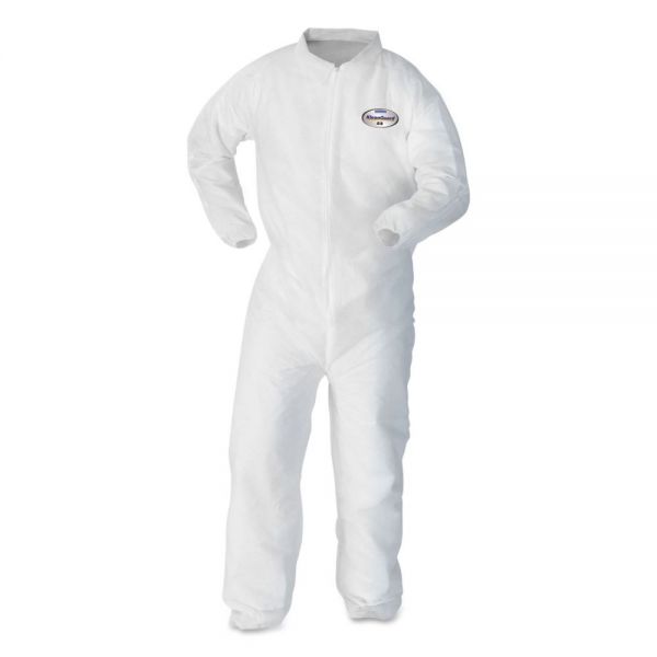 KCC49002 KleenGuard* A20 Breathable Particle Protection Coveralls, Medium, White, 24/Carton