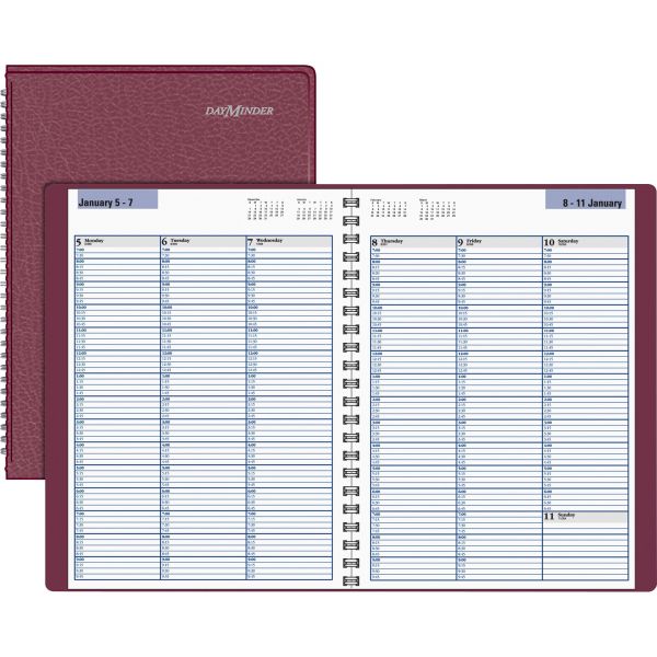 AAGG52014 AT-A-GLANCE DayMinder Weekly Appointment Book, 8 x 11, Burgundy, 2019