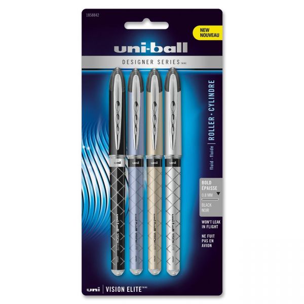 SAN1858842 Uni-Ball Vision Elite Designer Series Rollerball Pens