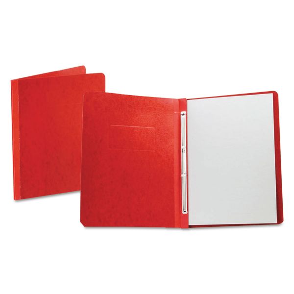 OXF12711 Oxford PressGuard Coated Cover, Prong Clip, Letter, 3" Capacity, Executive Red