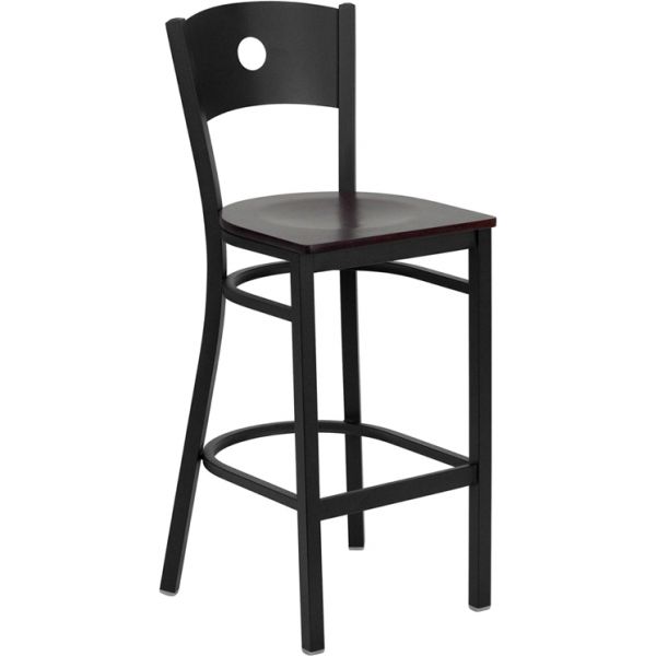 FHFXUDG60120CIRBARMAHWGG Flash Furniture HERCULES Series Circle Back Barstool
