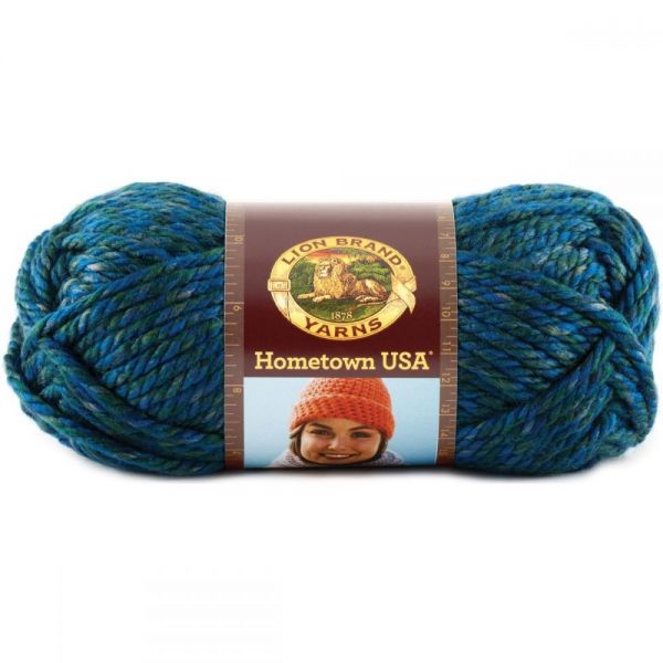 NOTM485595 Lion Brand Hometown USA Yarn - Lake Tahoe Blue