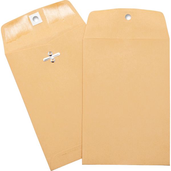BSN36672 Business Source Gummed 5" x 7 1/2" Clasp Envelopes