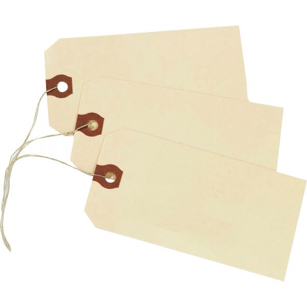 AVE12505 Avery Strung Shipping Tags, 13pt. Stock, 4 3/4 x 2 3/8, Manila, 1,000/Box