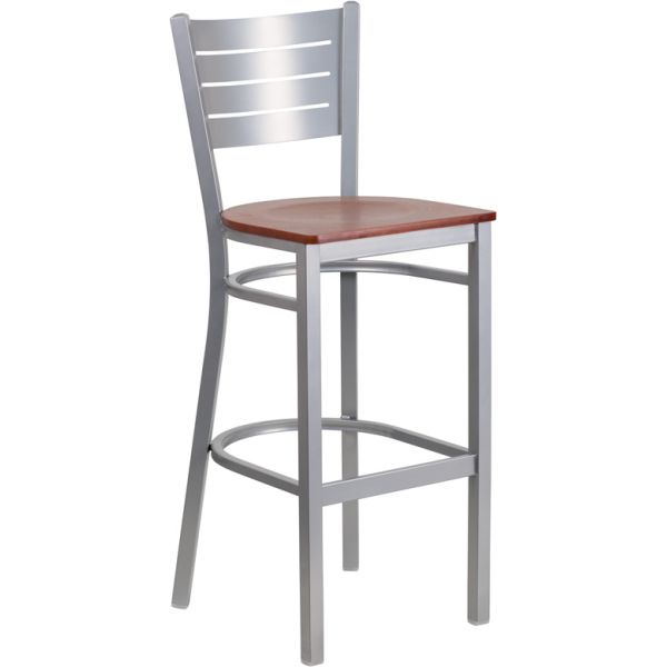 FHFXUDG60402BARCHYWGG Flash Furniture HERCULES Series Slat Back Barstool