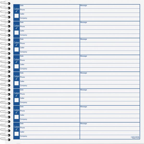 ABFS8714 Adams Voice Mail Log Book