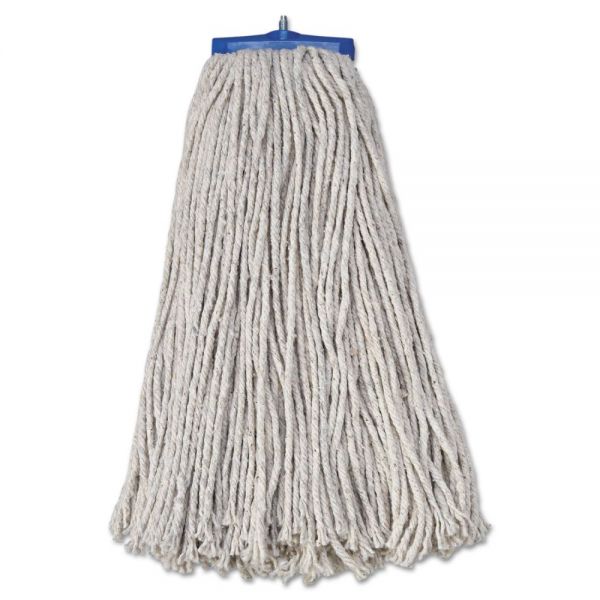 BWK720C Boardwalk Mop Head, Economical Lie-Flat Head, Cotton Fiber, 20oz, White, 12/Carton