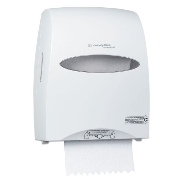 KCC09995 Kimberly-Clark Professional* Sanitouch Hard Roll Towel Dispenser, 12 63/100w x 10 1/5d x 16 13/100h, White