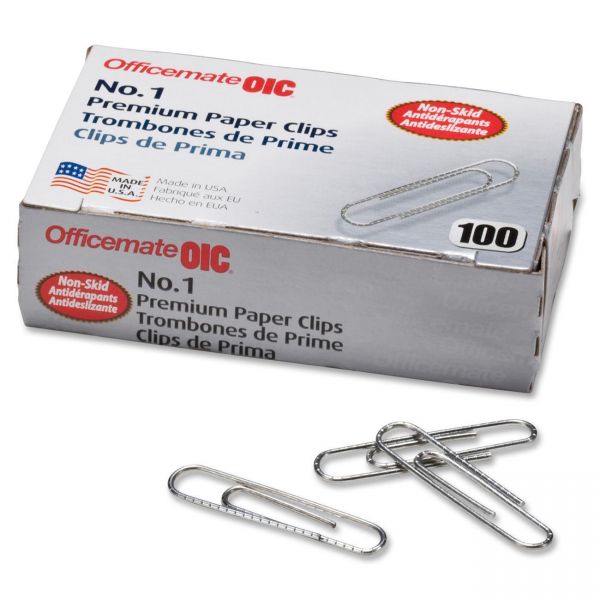 OIC99917 OIC #1 Premium Nonskid Paper Clips