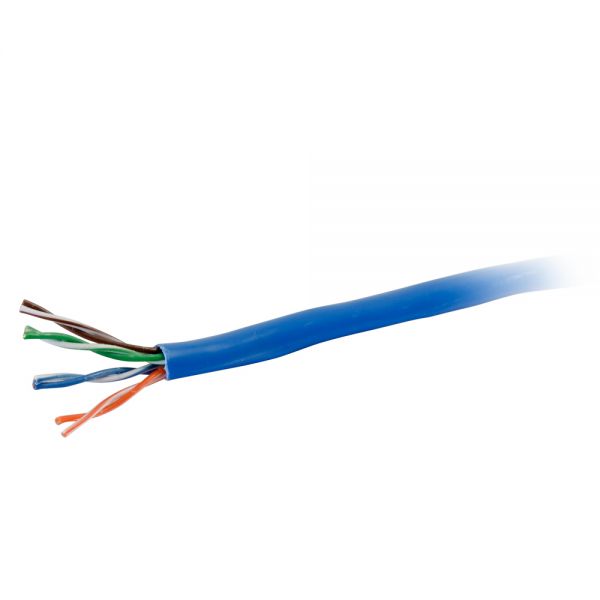 SYNX4244239 C2G 1000ft Cat6 Bulk Ethernet Network Cable-Solid UTP-Riser CMR Blue TAA