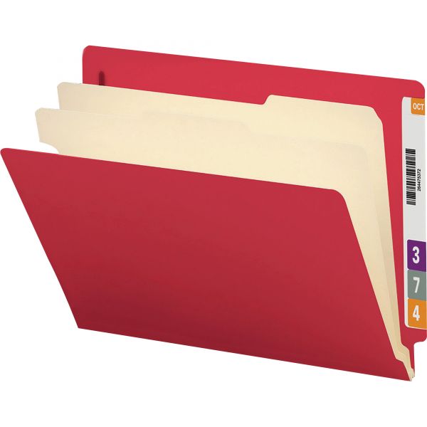 SMD26838 Smead End Tab Red Classification Folders