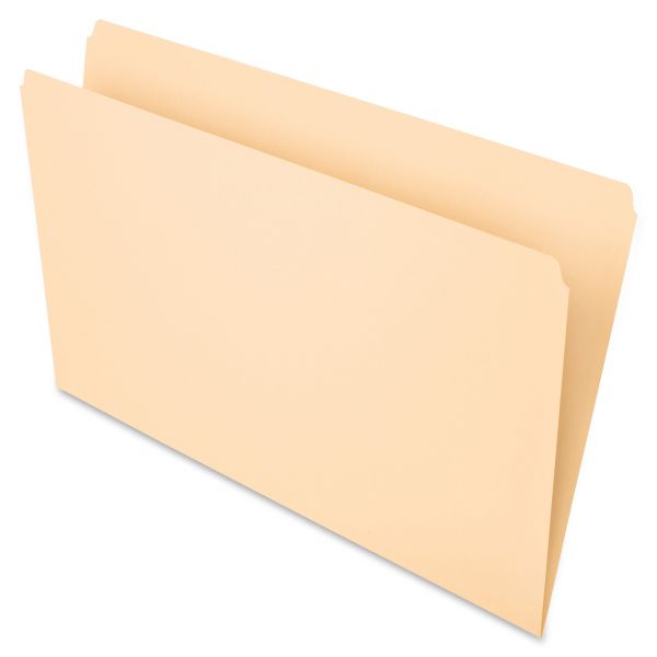 PFX753 Pendaflex File Folders, Straight Cut, Top Tab, Legal, Manila, 100/Box