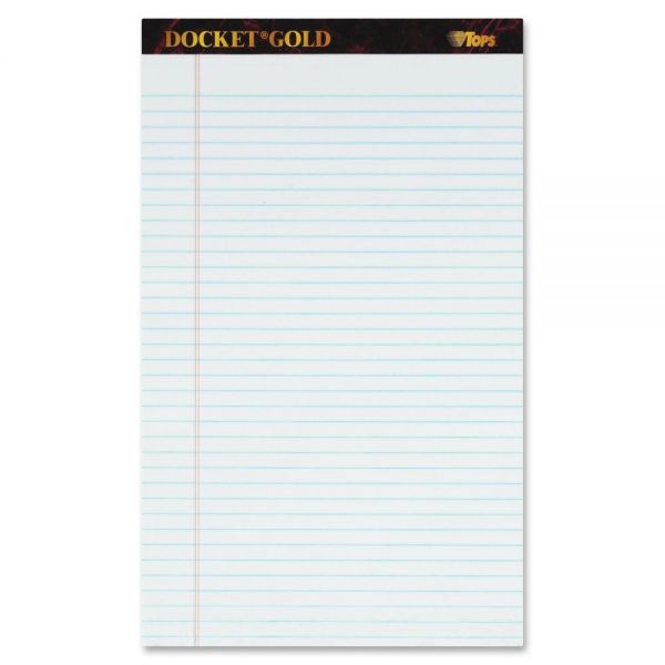 TOP63996 TOPS Docket Gold Legal Rule White Writing Tablet - Legal