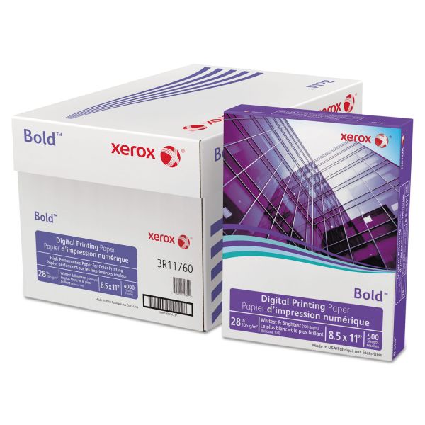 XER3R11760 Xerox Bold Digital Printing Paper, 8 1/2 x 11, White, 500 Sheets/RM
