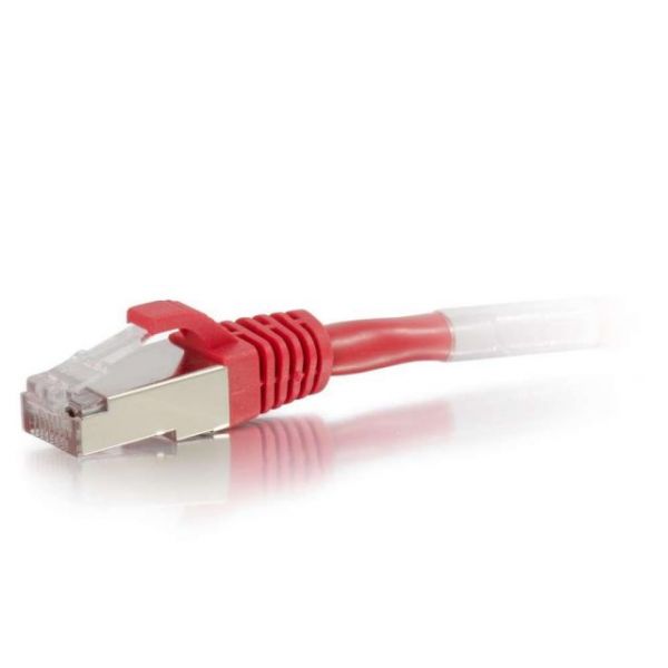 SYNX3638081 C2G 2ft Cat6 Snagless Shielded (STP) Network Patch Cable - Red