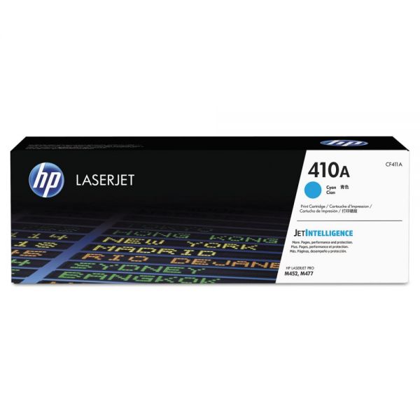 HEWCF411A HP 410A, (CF411A) Cyan Original Toner Cartridge