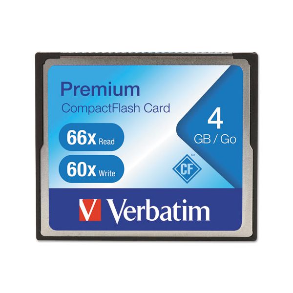 VER95500 Verbatim 4GB 66X Premium CompactFlash Memory Card