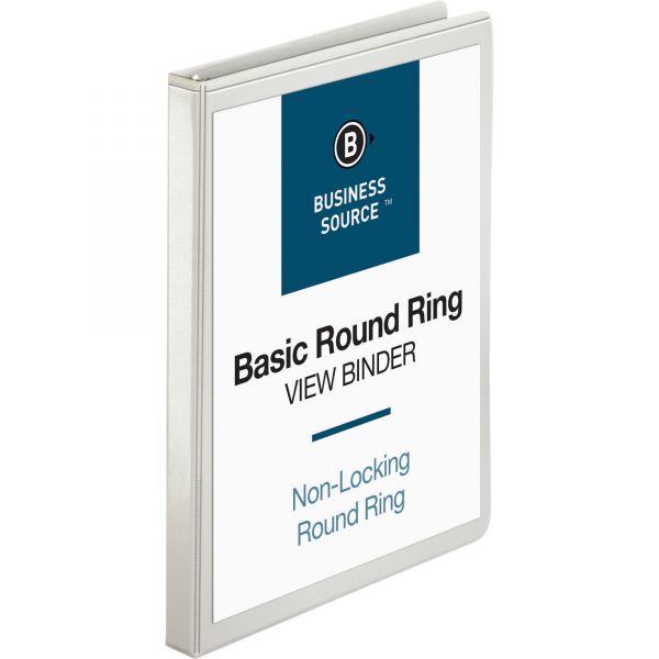 BSN09951 Business Source 1/2" 3-Ring View Binder