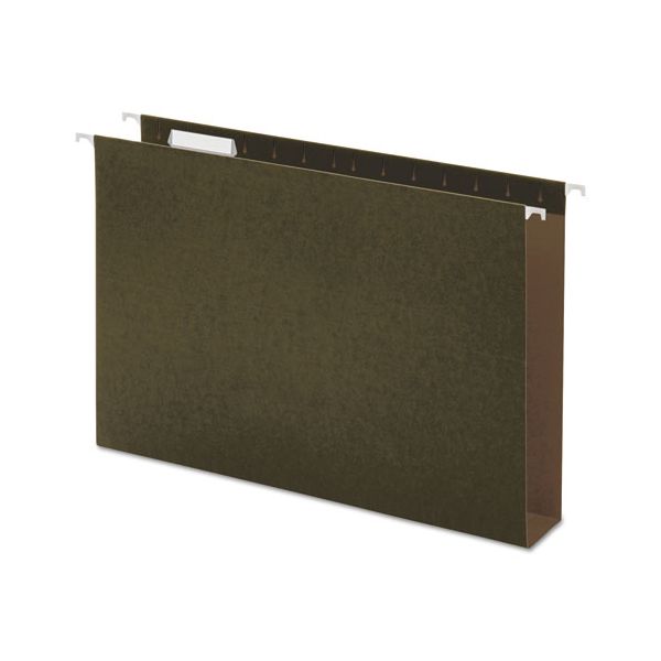 UNV14152 Universal Two Inch Box Bottom Pressboard Hanging Folder, Legal, Standard Green, 25/Box