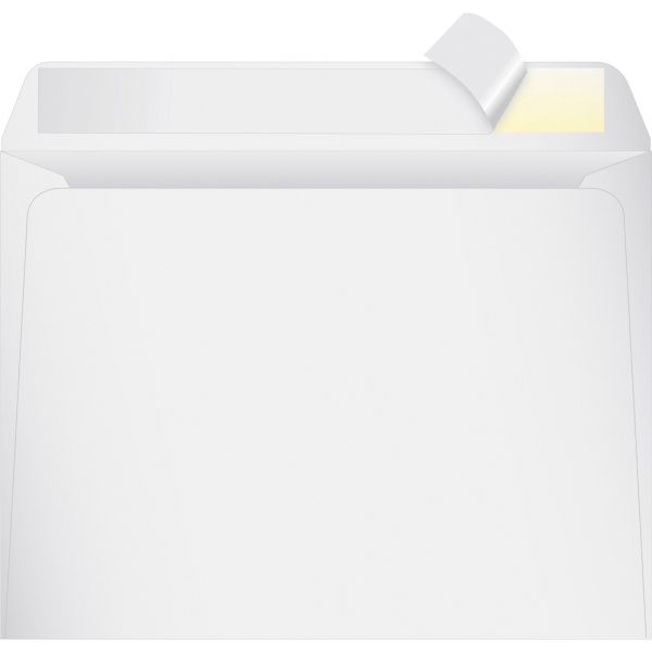 QUA44580 Quality Park Redi Strip Open Side Booklet Envelope, 12 x 9, White, 100/Box