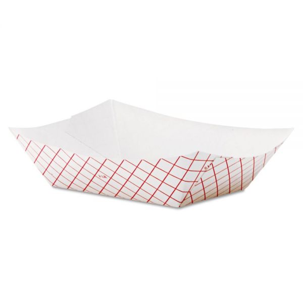 DXERP2008 Dixie Kant Leek Polycoated Paper Food Tray, 5X6 7/10x1 3/5, Red Plaid, 250/BG, 4/CT