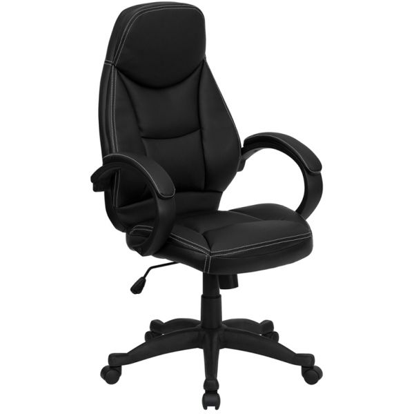 FHFHHLC0005HIGH1BGG Flash Furniture High Back Leather Contemporary Office Chair