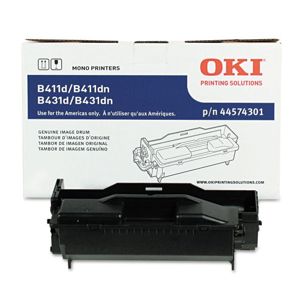 OKI44574301 Oki 44574301 Drum, 30,000 Page-Yield, Black