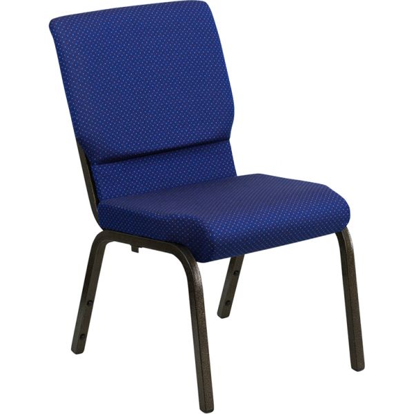 FHFXUCH60096NVYDOTGG Flash Furniture Blue Fabric Big & Tall Church Chair