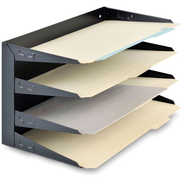MMF2644HLBK SteelMaster Steelmaster Multi-Tier Horizontal Legal Organizers, Four Tier, Steel, Black