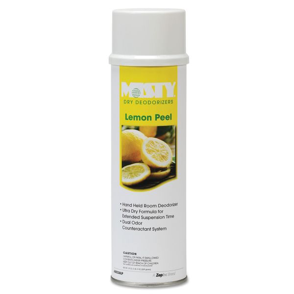 AMR1001842 Misty Handheld Air Deodorizer, Lemon Peel, 10oz Aerosol, 12/Carton