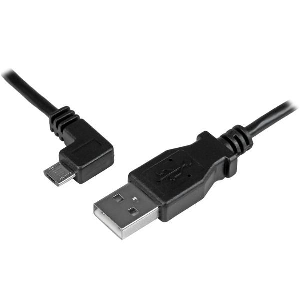 SYNX4333238 StarTech.com 1m 3 ft Left Angle Micro-USB Charge-and-Sync Cable M/M - USB 2.0 A to Micro-USB - 28/24 AWG
