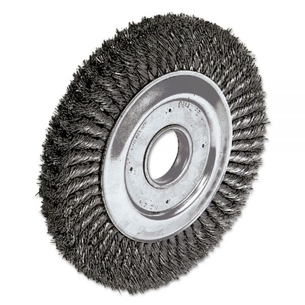 WEI09480 Weiler Dualife Twist-Knot Wire Wheel, 10" dia, 1 3/4" Trim, .016 Wire, 2" Arbor