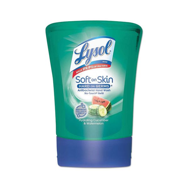 RAC00062CT LYSOL No-Touch Hand Soap Refill, 8.5oz, Cucumber & Watermelon, 6/Carton