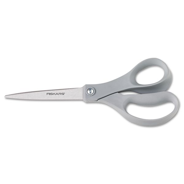 FSK01004249J Fiskars Performance Scissors, 8 in. Length, Stainless Steel, Straight, Gray
