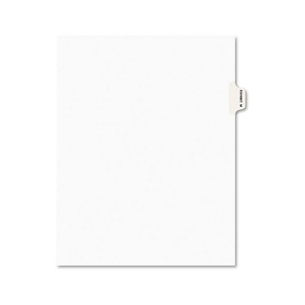 AVE01383 Avery Avery-Style Preprinted Legal Side Tab Divider, Exhibit M, Letter, White, 25/Pack