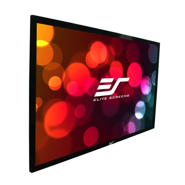 SYNX3469699 Elite Screens ER109WX1 Sable Frame Wall Mount Fixed Frame Projection Screen (109" 16:10 Aspect Ratio) (CineWhite)