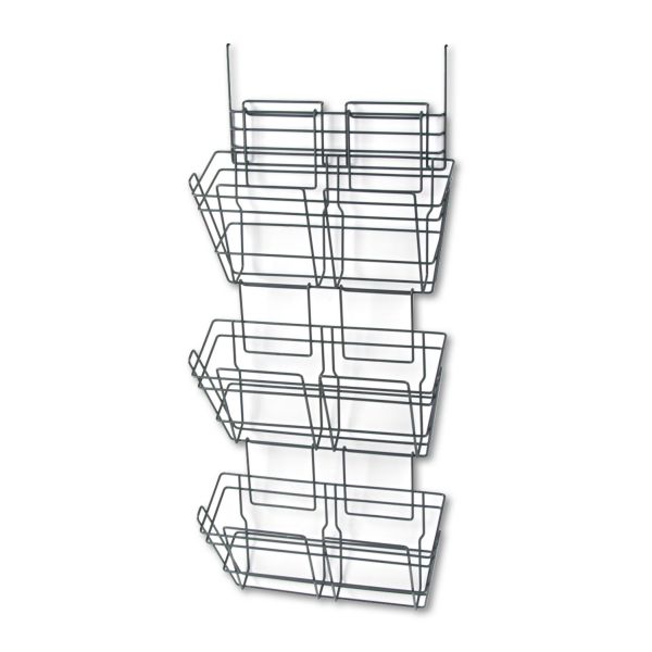SAF4151CH Safco Panelmate Triple-File Basket Organizer, 15 1/2 x 29 1/2, Charcoal Gray