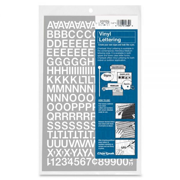 CHA01016 Chartpak Vinyl Helvetica Style Letters/Numbers