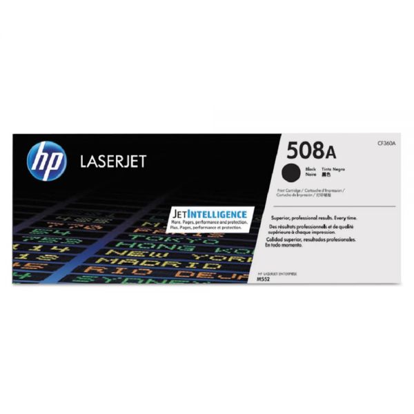 HEWCF360A HP 508A, (CF360A) Black Original LaserJet Toner Cartridge