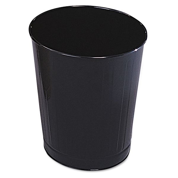 RCPWB26BK Rubbermaid Commercial Fire-Safe Wastebasket, Round, Steel, 6 1/2 gal, Black