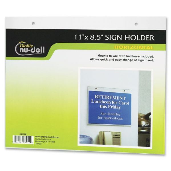 NUD38008 Nu-Dell Horizontal Sign Holder