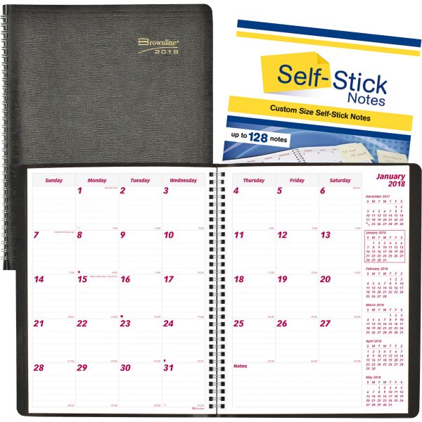 REDCB1262NBLK Brownline PlannerPlus 14-Month Monthly Planners