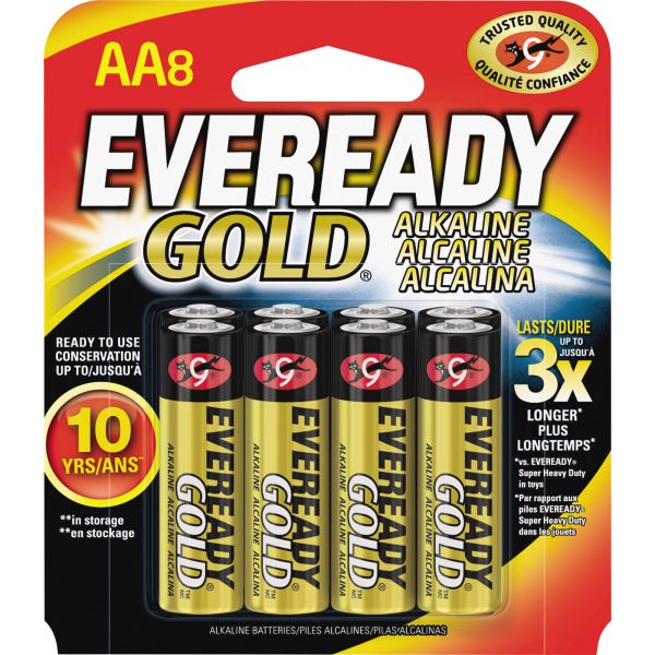 EVEA91BP8 Eveready Gold AA Batteries