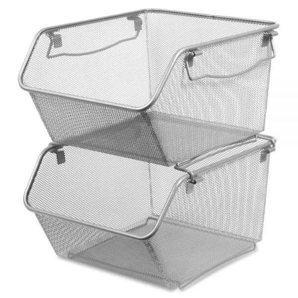 LLR84244 Lorell Mesh Stacking Storage Bin