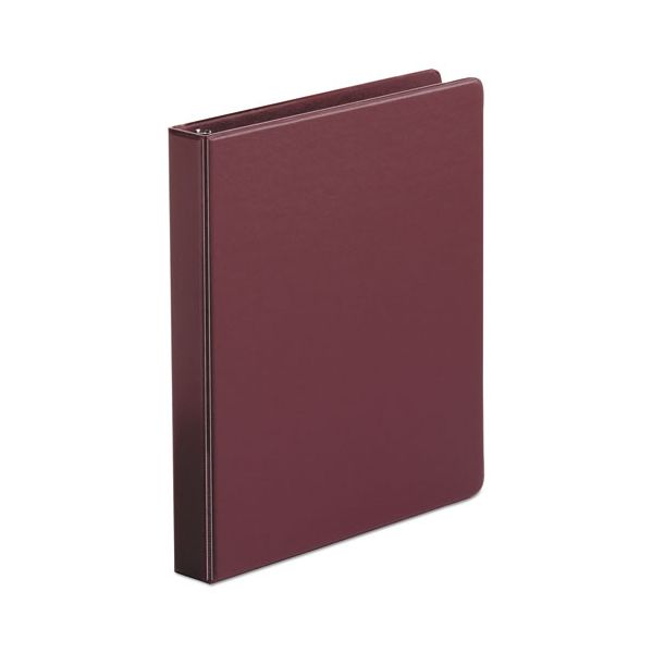 UNV31406 Universal Economy Non-View 3-Ring Binder, 1" Capacity, Round Ring, Burgundy
