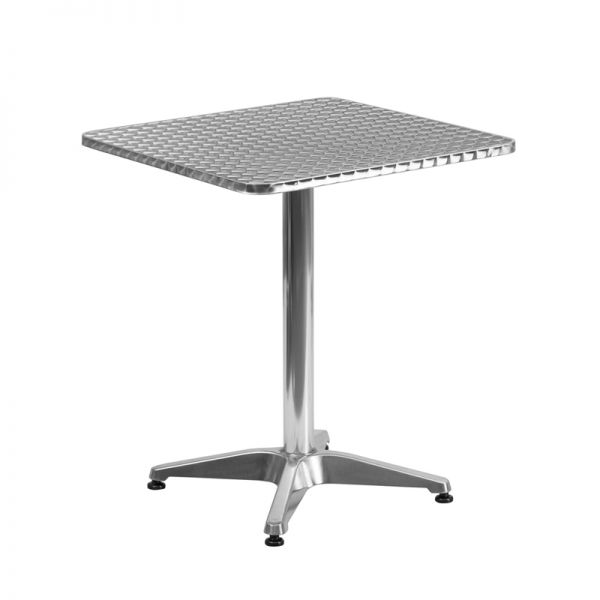 FHFTLH0531GG Flash Furniture 23.5'' Square Aluminum Indoor-Outdoor Table with Base