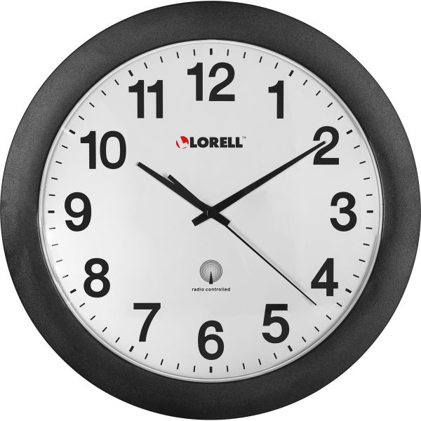 LLR60997 Lorell 12" Round Radio Controlled Wall Clock